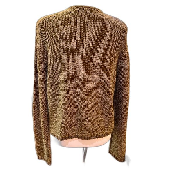 Jones New York Honey Green Knit Cardigan Sweater L NWT Crew Neck Button Front - Picture 3 of 9